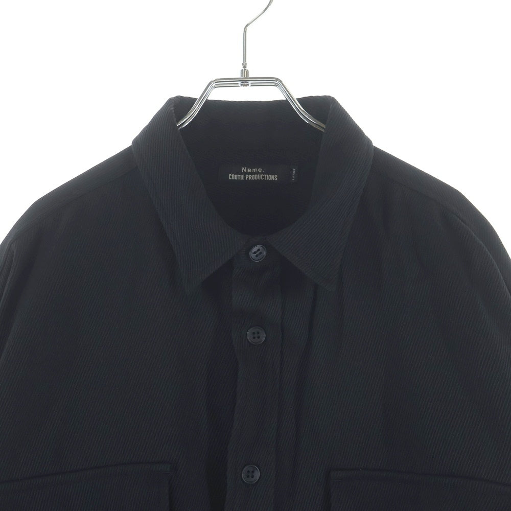 COOTIE PRODUCTIONS(クーティー プロダクションズ) 21AW ×NAME Polyester Kersey Error Fit CPO Shirts ワイドCPOジャケット 長袖シャツジャケット ブラック NMSH-CT22SS-001