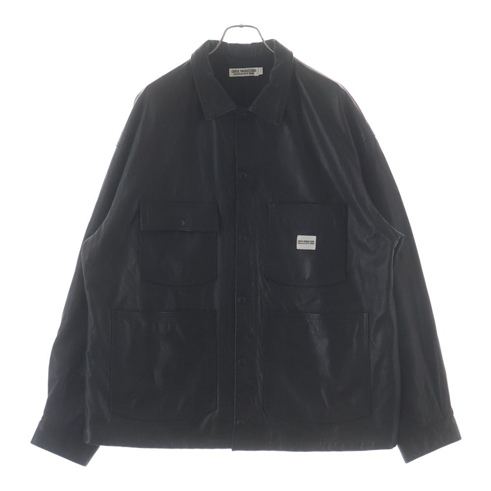 COOTIE PRODUCTIONS(クーティー プロダクションズ) 22AW Leather Coverall ステアハイド レザーカバーオール レザージャケット ブラウン CTE-22A220