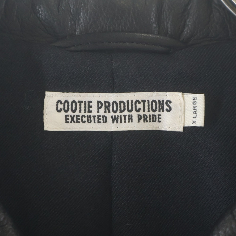 COOTIE PRODUCTIONS(クーティー プロダクションズ) 22AW Leather Coverall ステアハイド レザーカバーオール レザージャケット ブラウン CTE-22A220