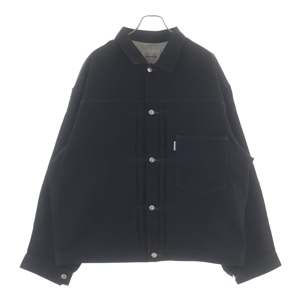 COOTIE PRODUCTIONS(クーティー プロダクションズ) 25AW Reverse Loop Denim Jacket Type 1st リバースループ デニムジャケット 長袖シャツジャケット ブラック CTE-25A201