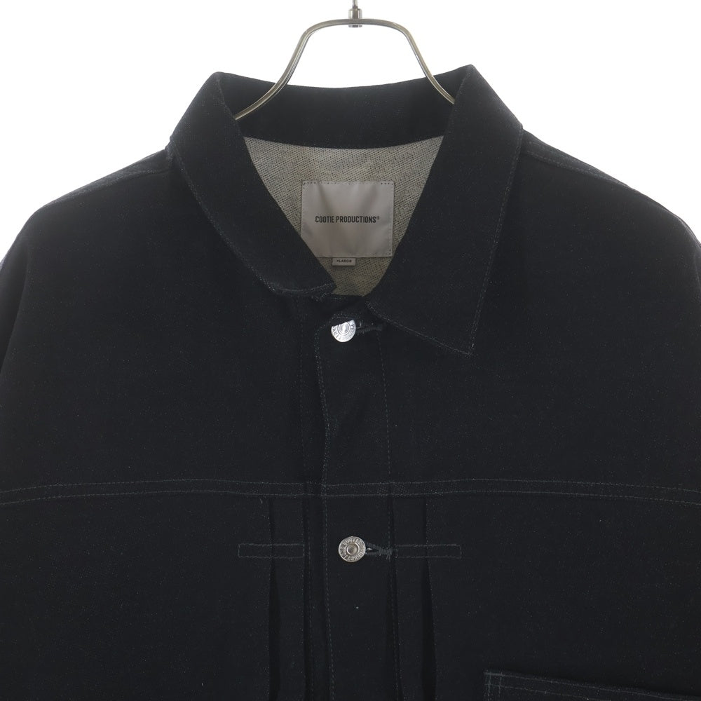 COOTIE PRODUCTIONS(クーティー プロダクションズ) 25AW Reverse Loop Denim Jacket Type 1st リバースループ デニムジャケット 長袖シャツジャケット ブラック CTE-25A201