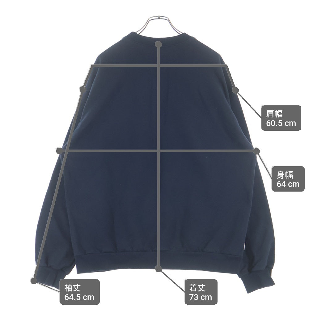 NO BRAND(ノーブランド) Timc Inc. タイムシー ワンポイントロゴ クルーネックスウェット トレーナー ブラック