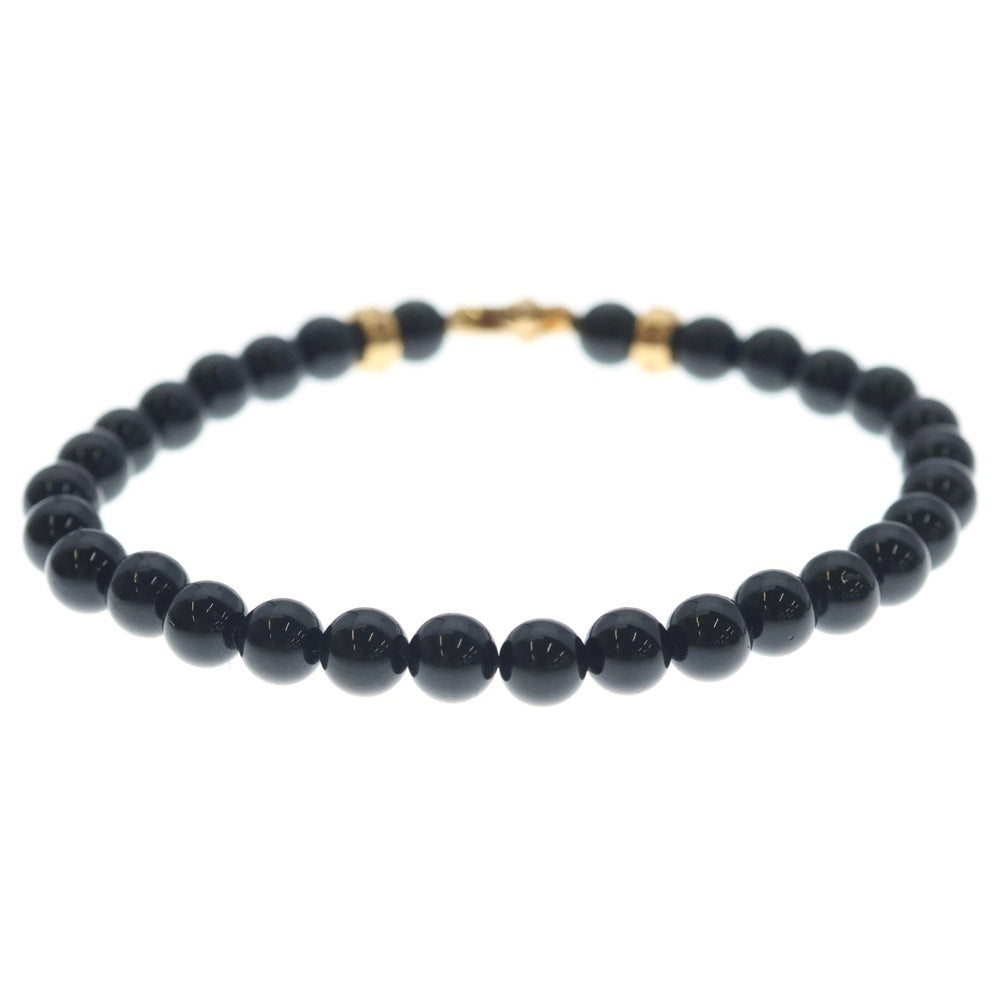 CHROME HEARTS(クロムハーツ) 22k 6mm BEAD 6mmビーズブレス スタッククロスBEAD6mmブラックビーズブレスレット