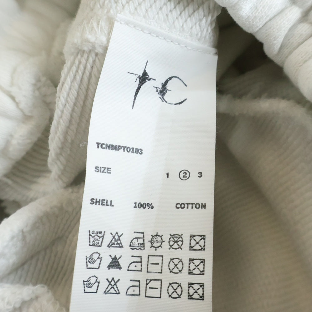 THUG CLUB(サグクラブ) OGGER PANTS TCロゴ エンブレム付き スウェットパンツ TCNMPT0103 ホワイト
