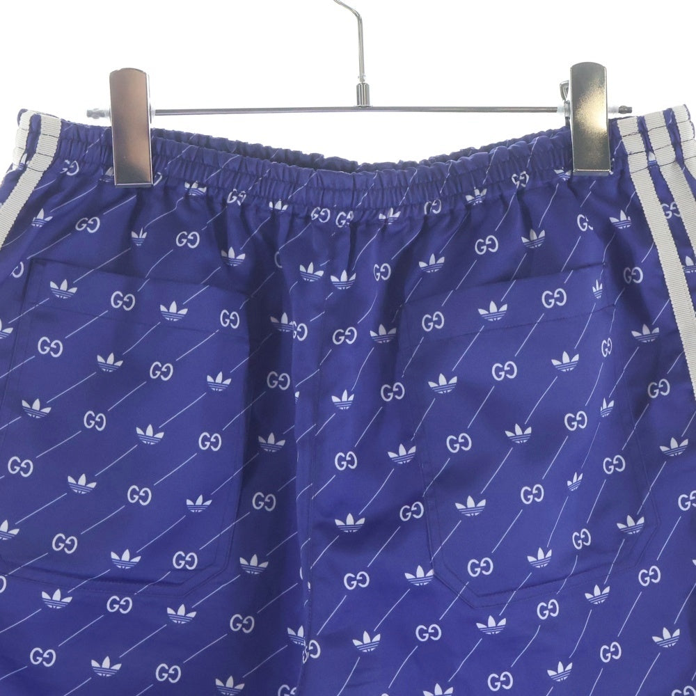 GUCCI(グッチ) ×ADIDAS TREFOIL SHORT PANT トレファイルロゴデザイン ロゴデザイン ショートパンツ ブルー 701367 ZAJCZ