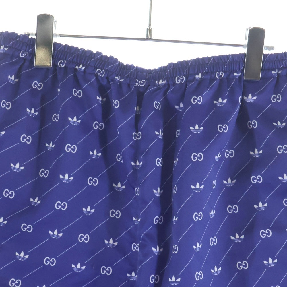 GUCCI(グッチ) ×ADIDAS TREFOIL SHORT PANT トレファイルロゴデザイン ロゴデザイン ショートパンツ ブルー 701367 ZAJCZ