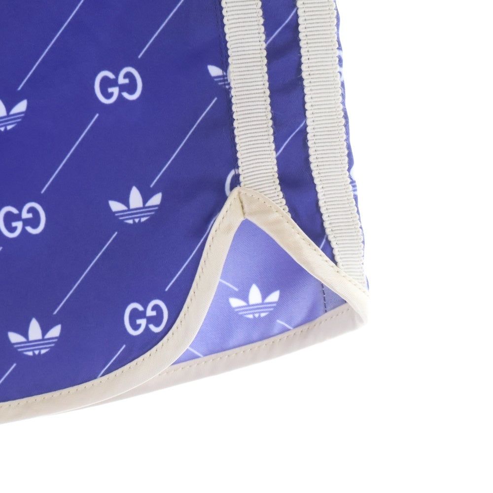 GUCCI(グッチ) ×ADIDAS TREFOIL SHORT PANT トレファイルロゴデザイン ロゴデザイン ショートパンツ ブルー 701367 ZAJCZ
