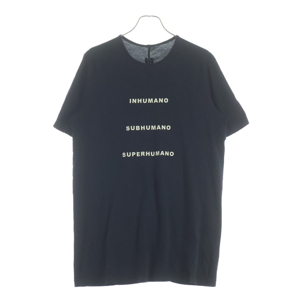 Rick Owens DRKSHDW(リックオウエンス ダークシャドウ) 20SS LEVEL ロゴデザイン クルーネック カットソー 半袖Tシャツ ブラック DU20S5250
