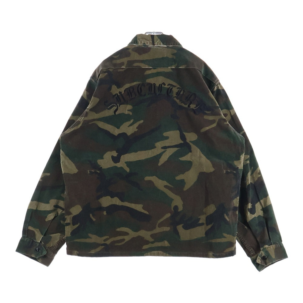 SUBCULTURE(サブカルチャー) 25SS Corduroy Swing Top With Patches ワッペン付き コーデュロイ スイングトップ アウター カモ柄 迷彩 SCJK-S2501