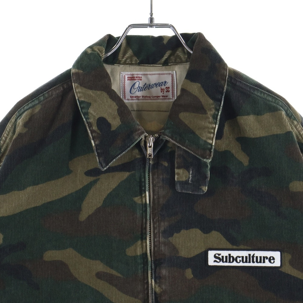 SUBCULTURE(サブカルチャー) 25SS Corduroy Swing Top With Patches ワッペン付き コーデュロイ スイングトップ アウター カモ柄 迷彩 SCJK-S2501