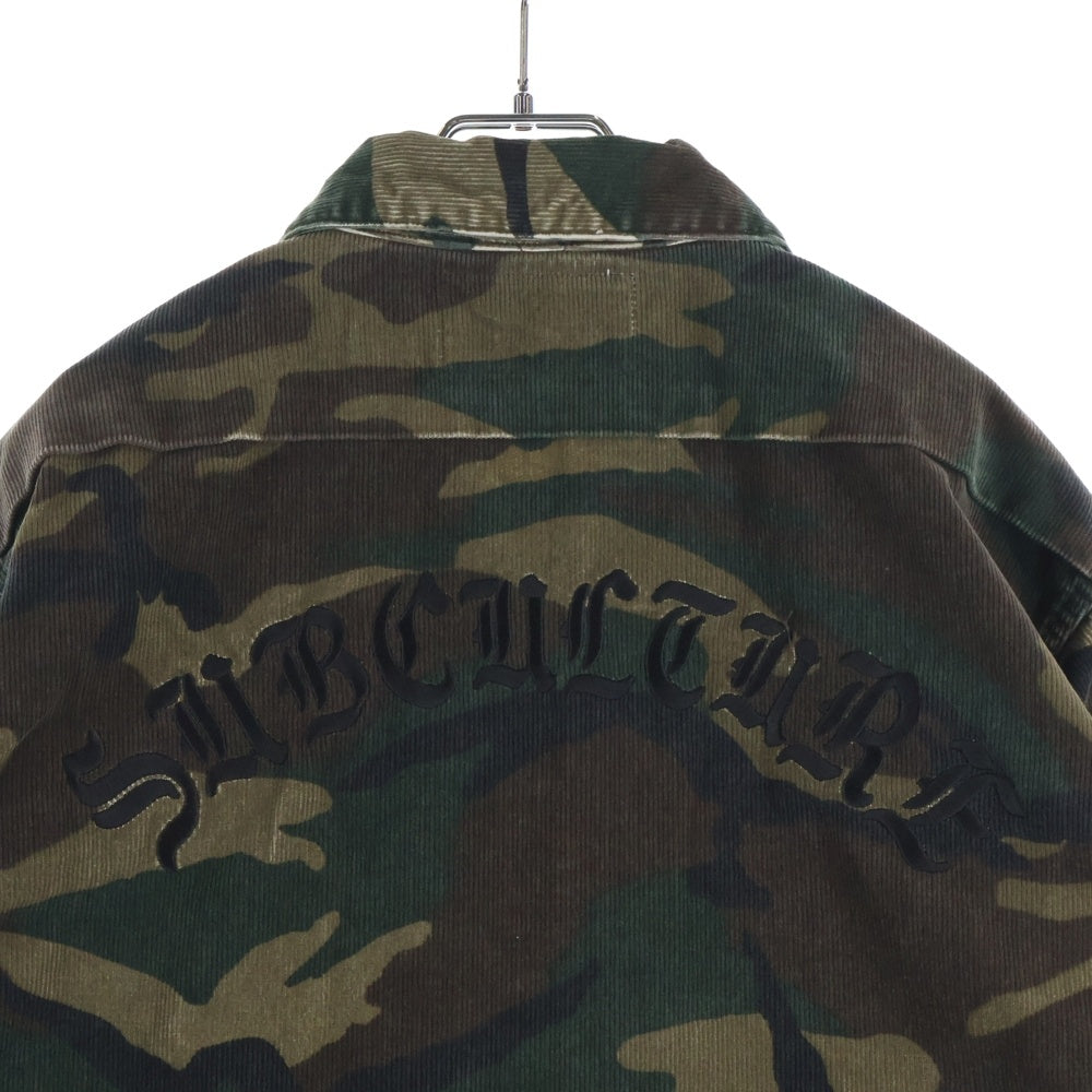 SUBCULTURE(サブカルチャー) 25SS Corduroy Swing Top With Patches ワッペン付き コーデュロイ スイングトップ アウター カモ柄 迷彩 SCJK-S2501