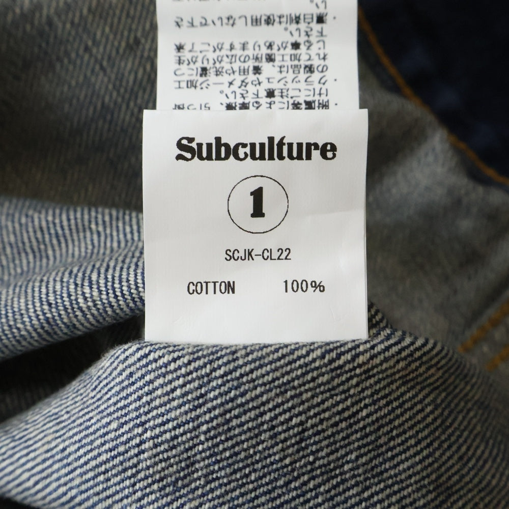 SUBCULTURE(サブカルチャー) Denim Jacket デニムジャケット アウター インディゴ SCJK-CL22