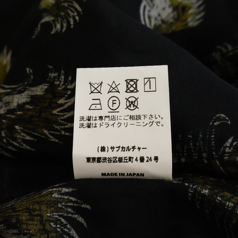 SUBCULTURE(サブカルチャー) Rayon Aloha Shirt レーヨンアロハシャツ 半袖シャツ ブラック SCSH-S2407