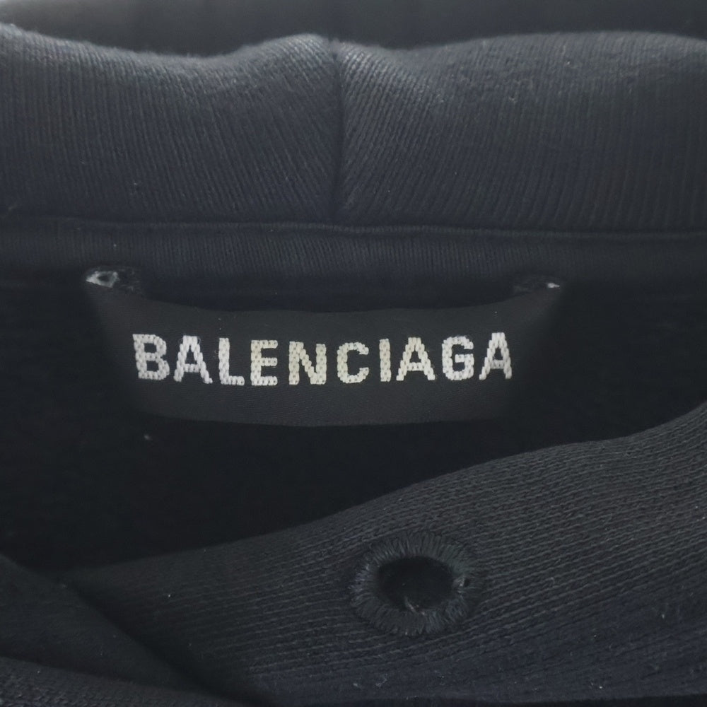 BALENCIAGA(バレンシアガ) BB Logo Pullover Hoodie Sweatshirt BBロゴ プルオーバーパーカー スウェット ブラック 570811 TGV49