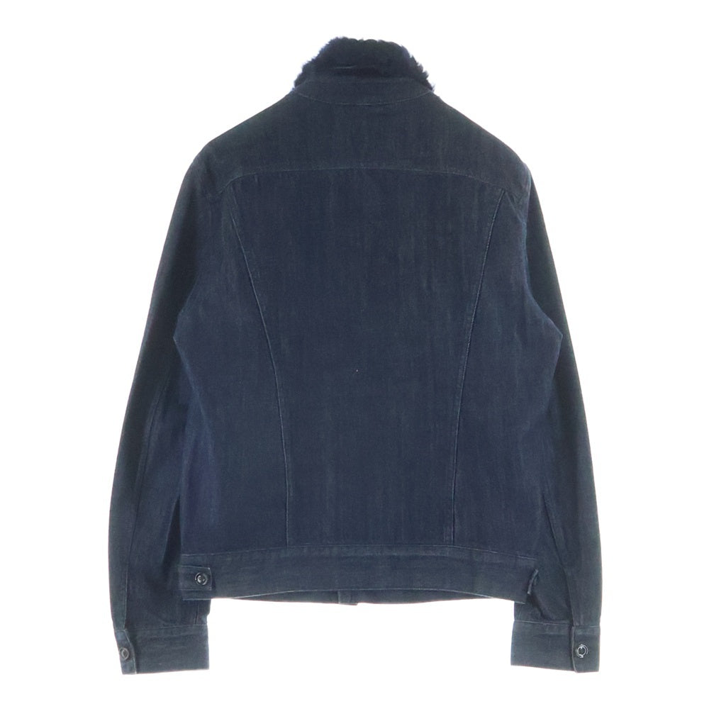 Maison Martin Margiela(メゾンマルタンマルジェラ) 13AW ファー付き デニムジャケット ブルー S50AM0182