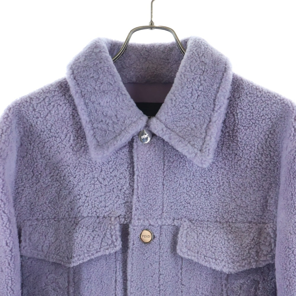 FENDI(フェンディ) 23AW シアリングジャケット ムートンジャケット パープル FM0234 ANE3 F1BKJ