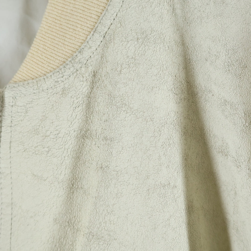 Rick Owens(リックオウエンス) 15SS シングル レザージャケット ホワイト RU15S4771-LB