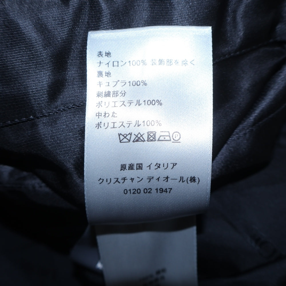 DIOR(ディオール) 20AW ×Judy Blame ×ジュディ・ブレイム 刺繍デザイン ツートンボンバージャケット MA-1 ブラック/ネイビー 043C430A4978