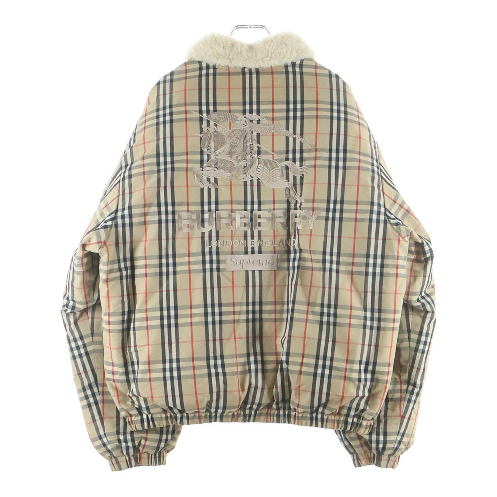 SUPREME(シュプリーム) 22SS ×Burberry Shearling Collar Down Puffer Jacket ×バーバリー シアリングカラー パファーダウンジャケット ブラウン