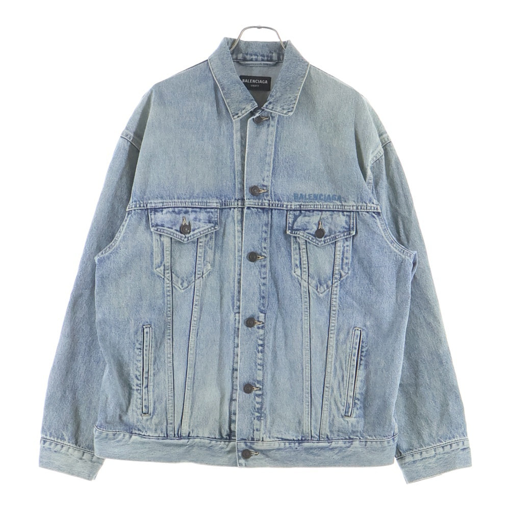 BALENCIAGA(バレンシアガ) ロゴ刺繍 デニムジャケット インディゴ 671889