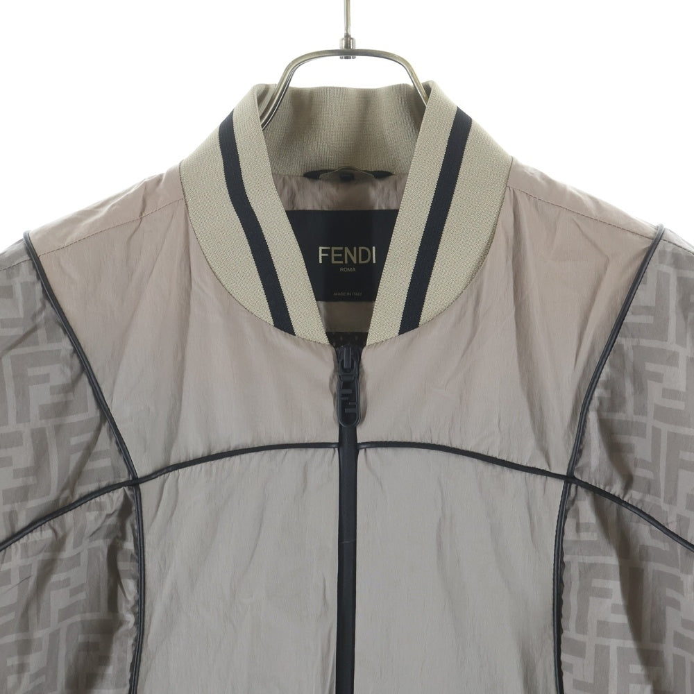 FENDI(フェンディ) ズッカ柄 ナイロンジャケット ブルゾン グレー FAA899 A95A