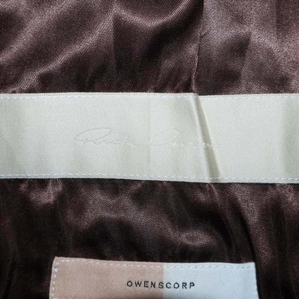 Rick Owens(リックオウエンス) 16AW Glitter Trench Cropped Ram Leather Jacket ラムスキン シングルレザージャケット ブラウン RR16F6715-LBU