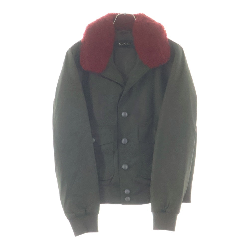 GUCCI(グッチ) ボア ナイロンジャケット カーキ 381015