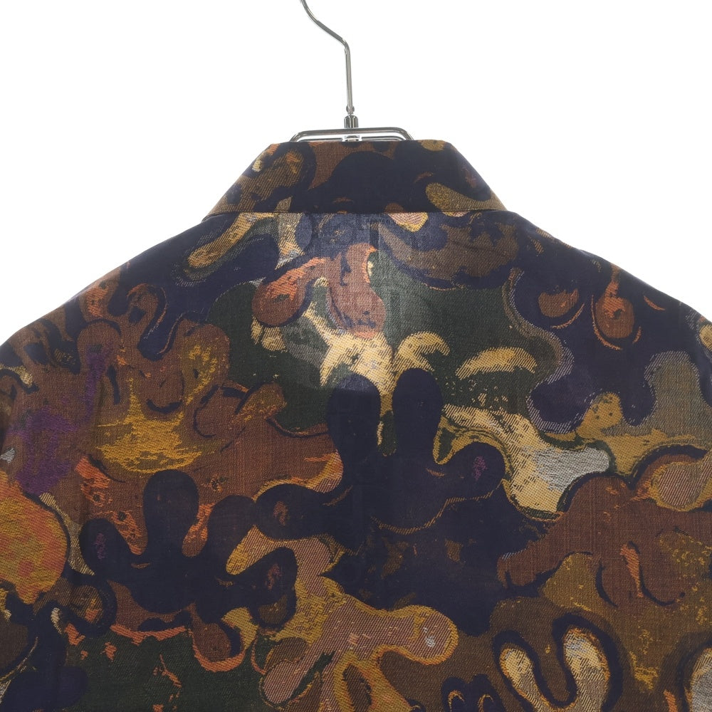 DIOR(ディオール) ×Peter Doig オブリーク 総柄デザイン 半袖シャツ ブラウン 033C508A5436