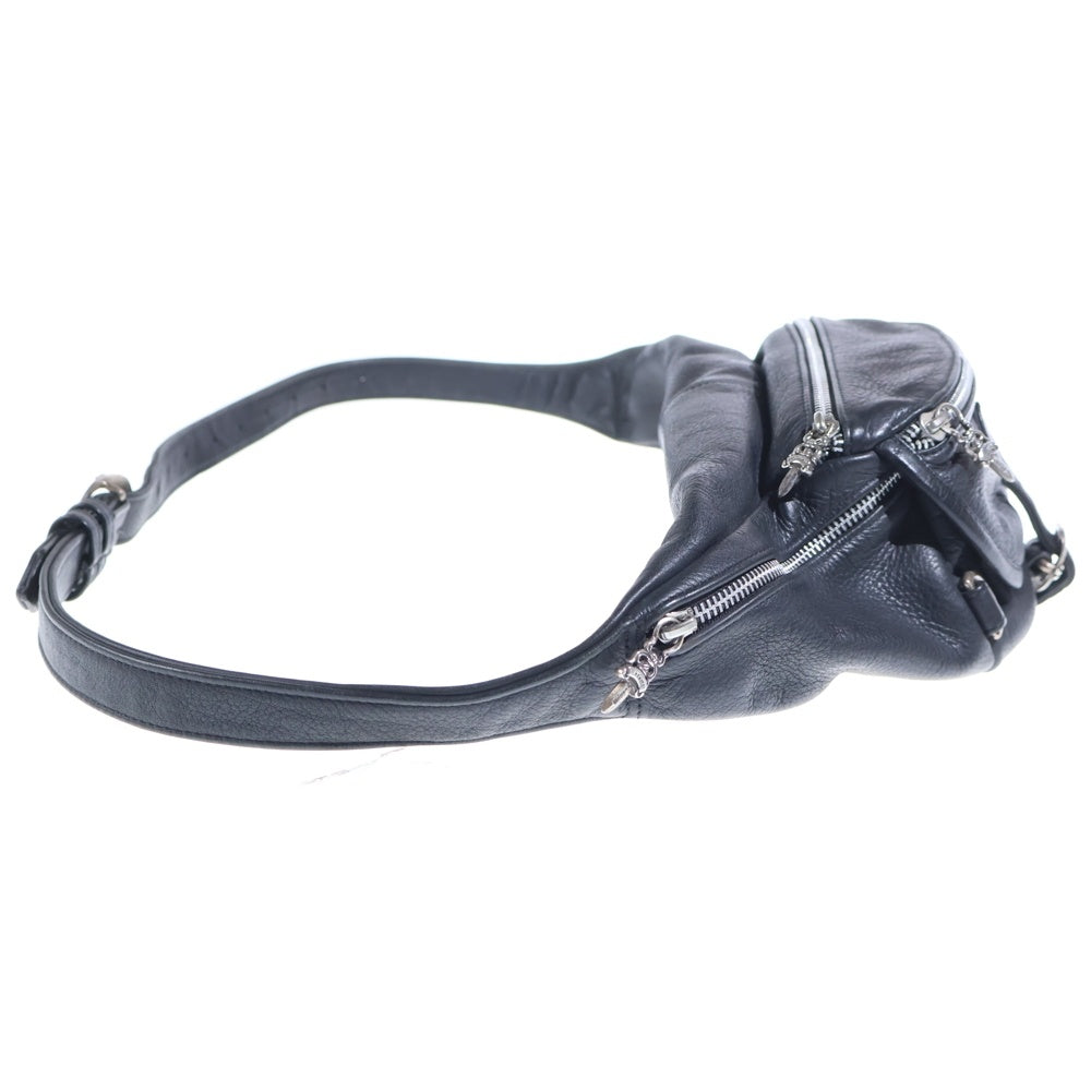 CHROME HEARTS(クロムハーツ) #1 SNAT PACK スナットパック ダガージップ ガンスリンガーベルト レザーウエストバッグ ブラック BCA378