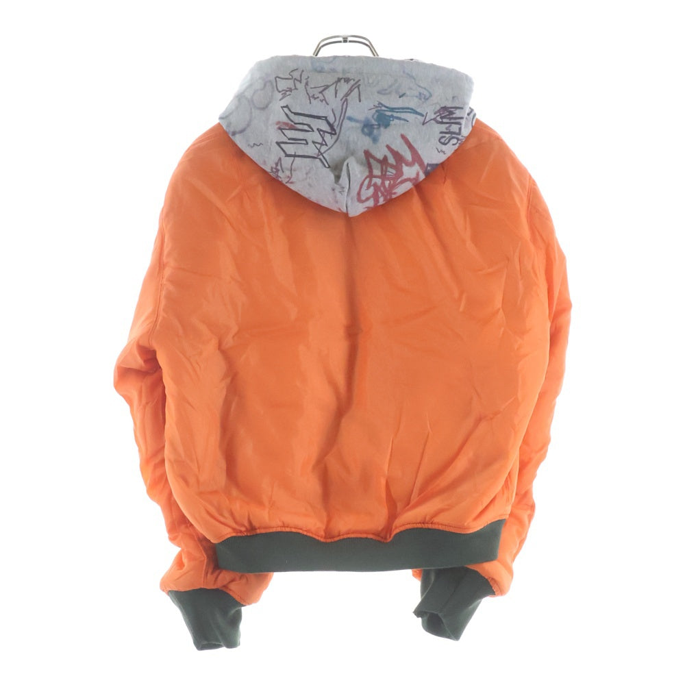 Mowalola(モワローラ) 25AW GRAFFITI BOMBER JACKET グラフィック ボンバージャケット カーキ