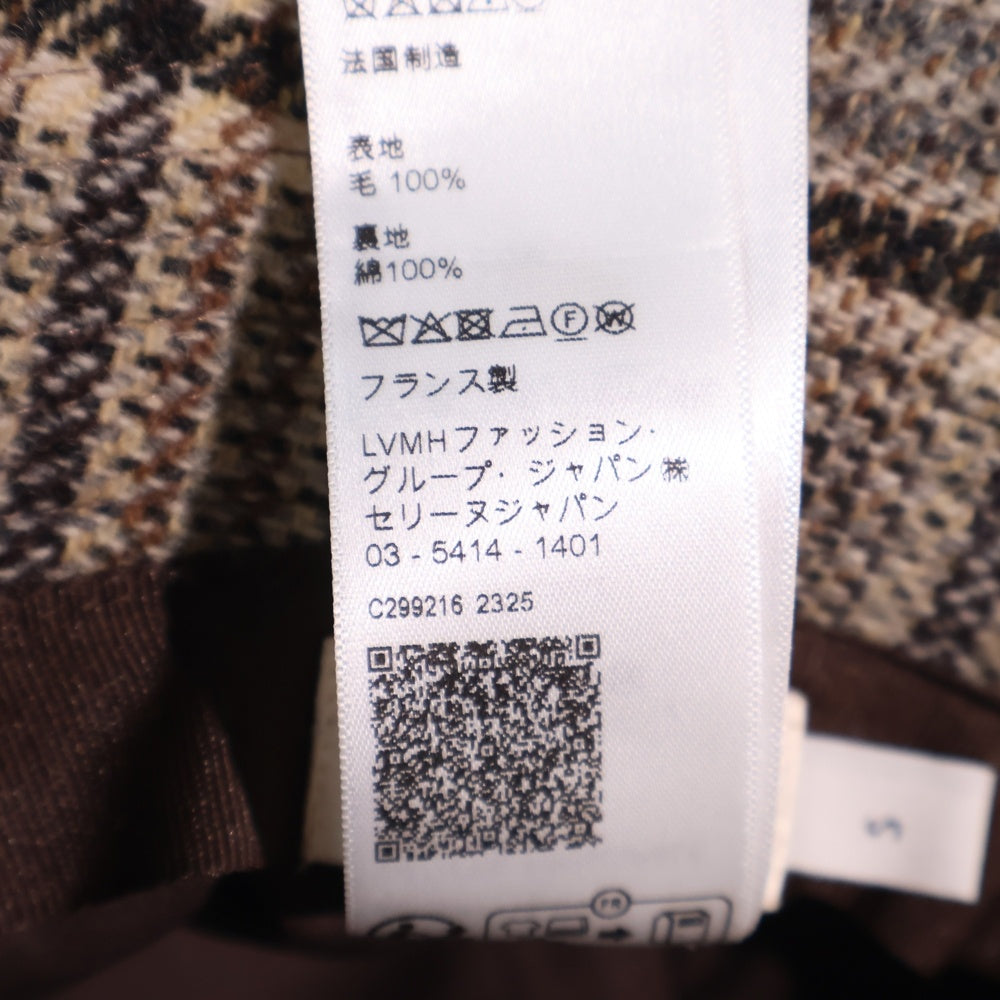 CELINE(セリーヌ) トリオンフ刺繍 ウール バケットハット 帽子 ブラウン 2AUE5471S