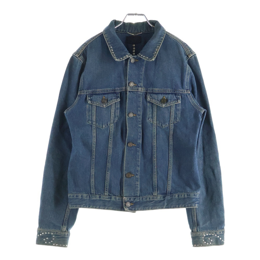 SAINT LAURENT PARIS(サンローランパリ) スパンコール スタッズ装飾 デニムジャケット インディゴ 378948