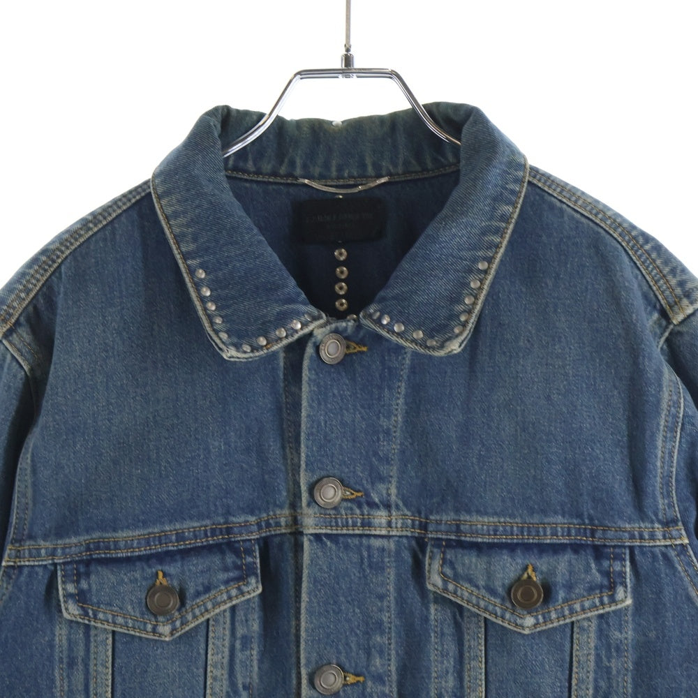 SAINT LAURENT PARIS(サンローランパリ) スパンコール スタッズ装飾 デニムジャケット インディゴ 378948
