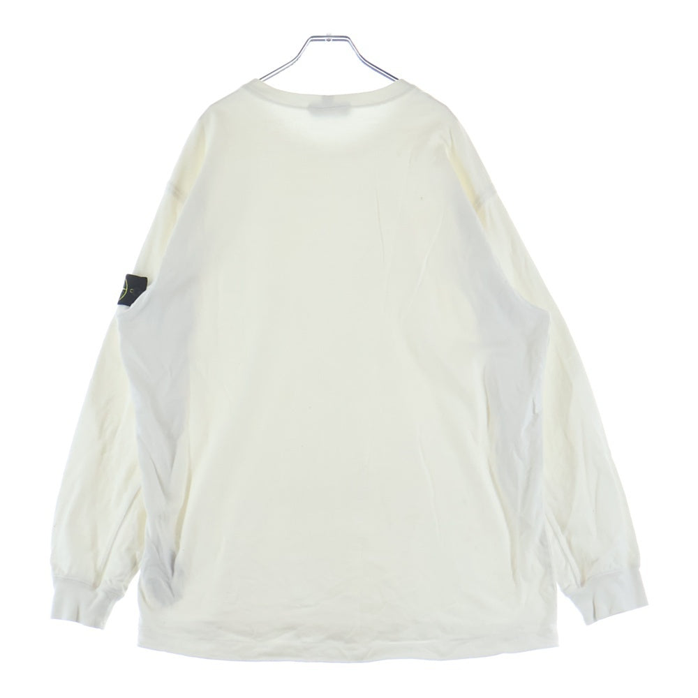 STONE ISLAND(ストーンアイランド) Heavyweight Cotton Crew Neck Long-Sleeve T-shirt ヘビーウェイトコットンクルーネック長袖Tシャツ カットソー ホワイト 711562350