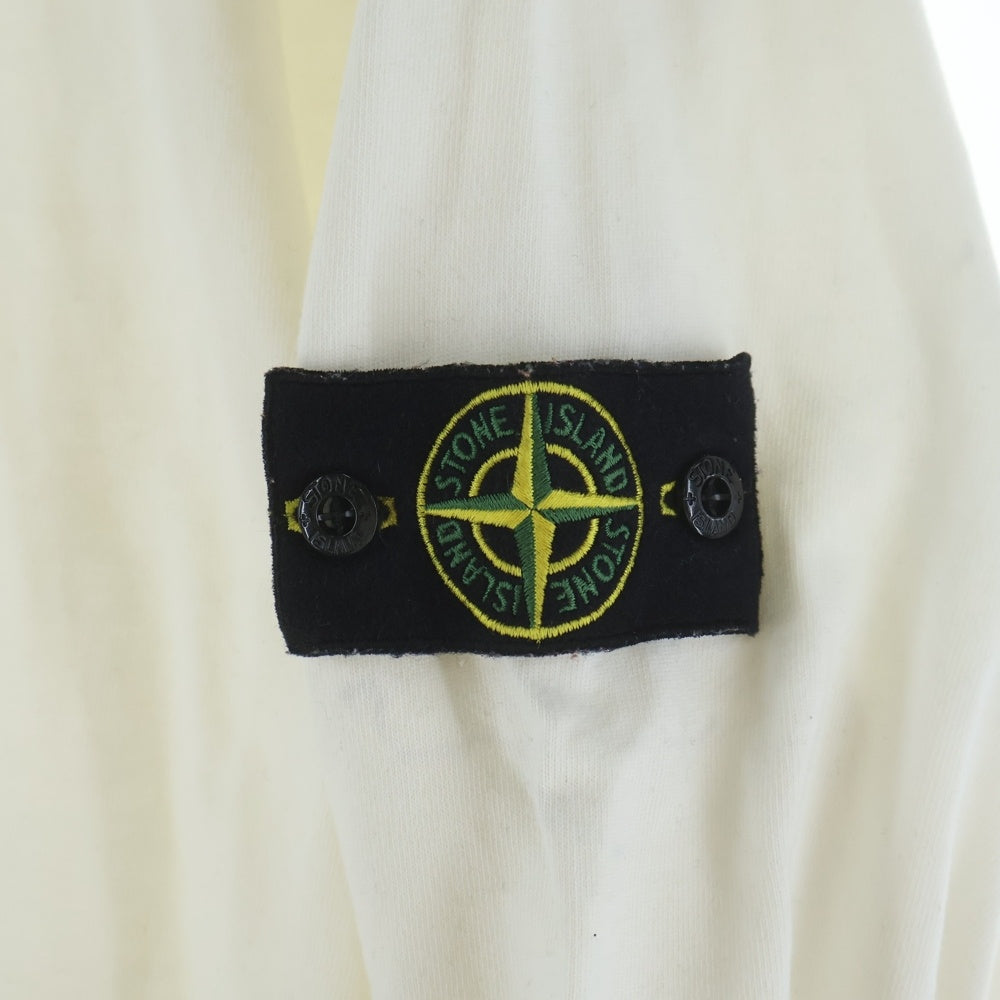 STONE ISLAND(ストーンアイランド) Heavyweight Cotton Crew Neck Long-Sleeve T-shirt ヘビーウェイトコットンクルーネック長袖Tシャツ カットソー ホワイト 711562350