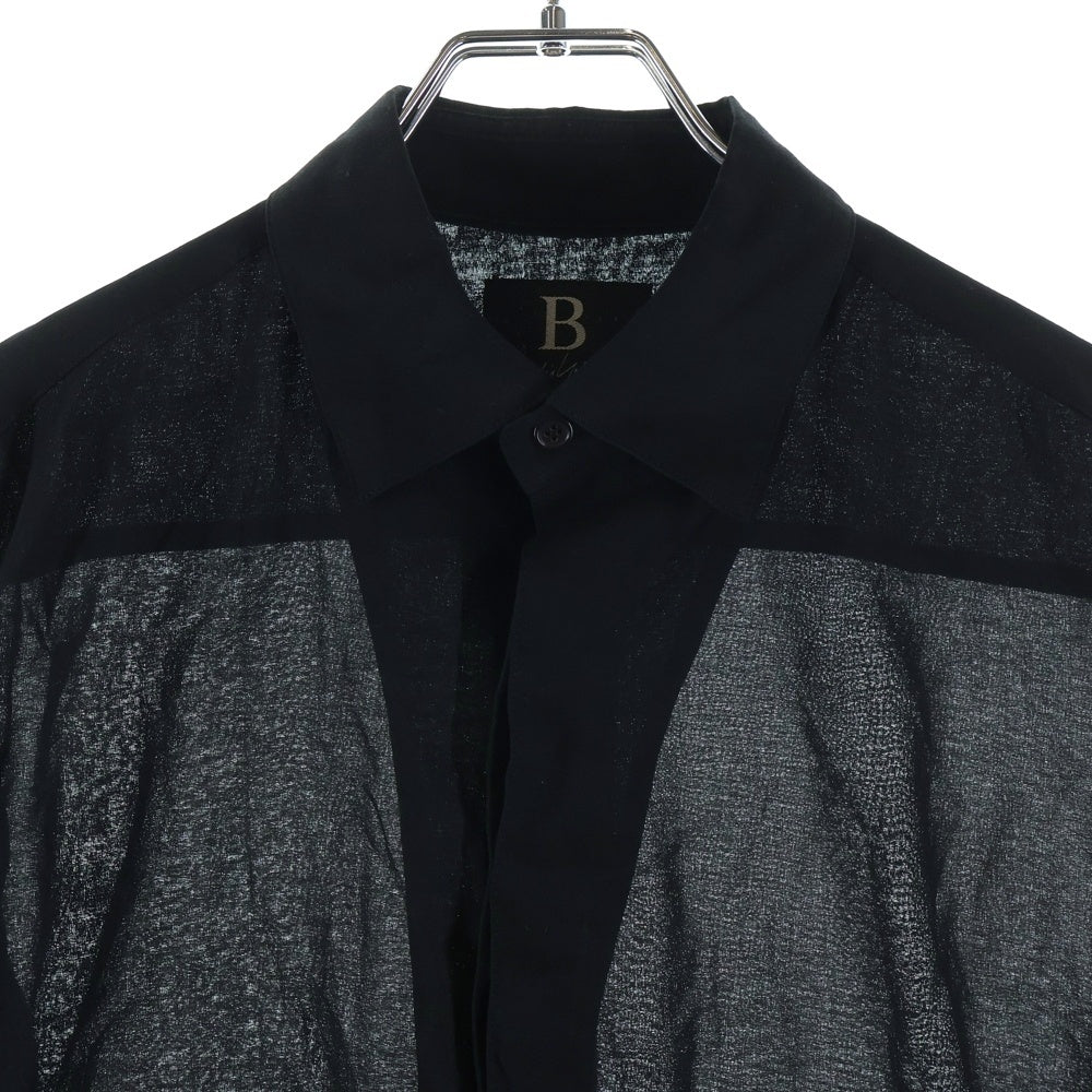 B Yohji Yamamoto(ビー ヨウジヤマモト) 20AW マルチポケット シアー 長袖シャツ ブラック NN-B51-003