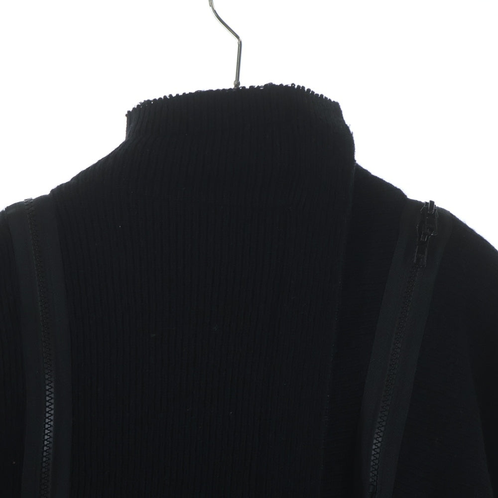 B Yohji Yamamoto(ビー ヨウジヤマモト) 20AW アシンメトリー マルチジップデザイン ニット セーター ブラック NR-T57-181