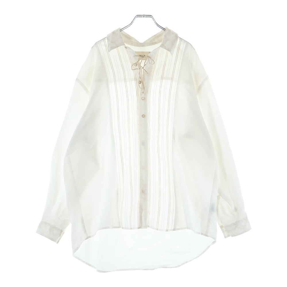 NO BRAND(ノーブランド) blank Guardian Over Shirt ブランク カーディガンオーバーシャツ ホワイト長袖シャツ ホワイト