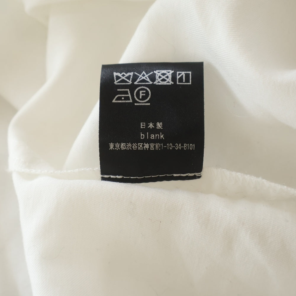 NO BRAND(ノーブランド) blank Guardian Over Shirt ブランク カーディガンオーバーシャツ ホワイト長袖シャツ ホワイト