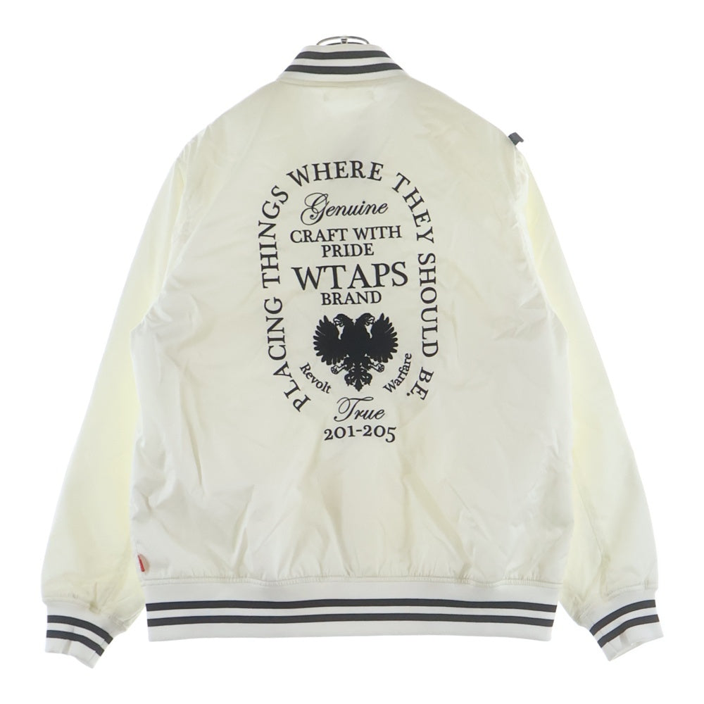 WTAPS ダブルタップス 17AW TEAM JACKET チームジャケット スタジアムジャンパー ホワイト 172TQDT-JKM03 WTAPS(ダブルタップス) 17AW TEAM JACKET チームジャケット スタジアム