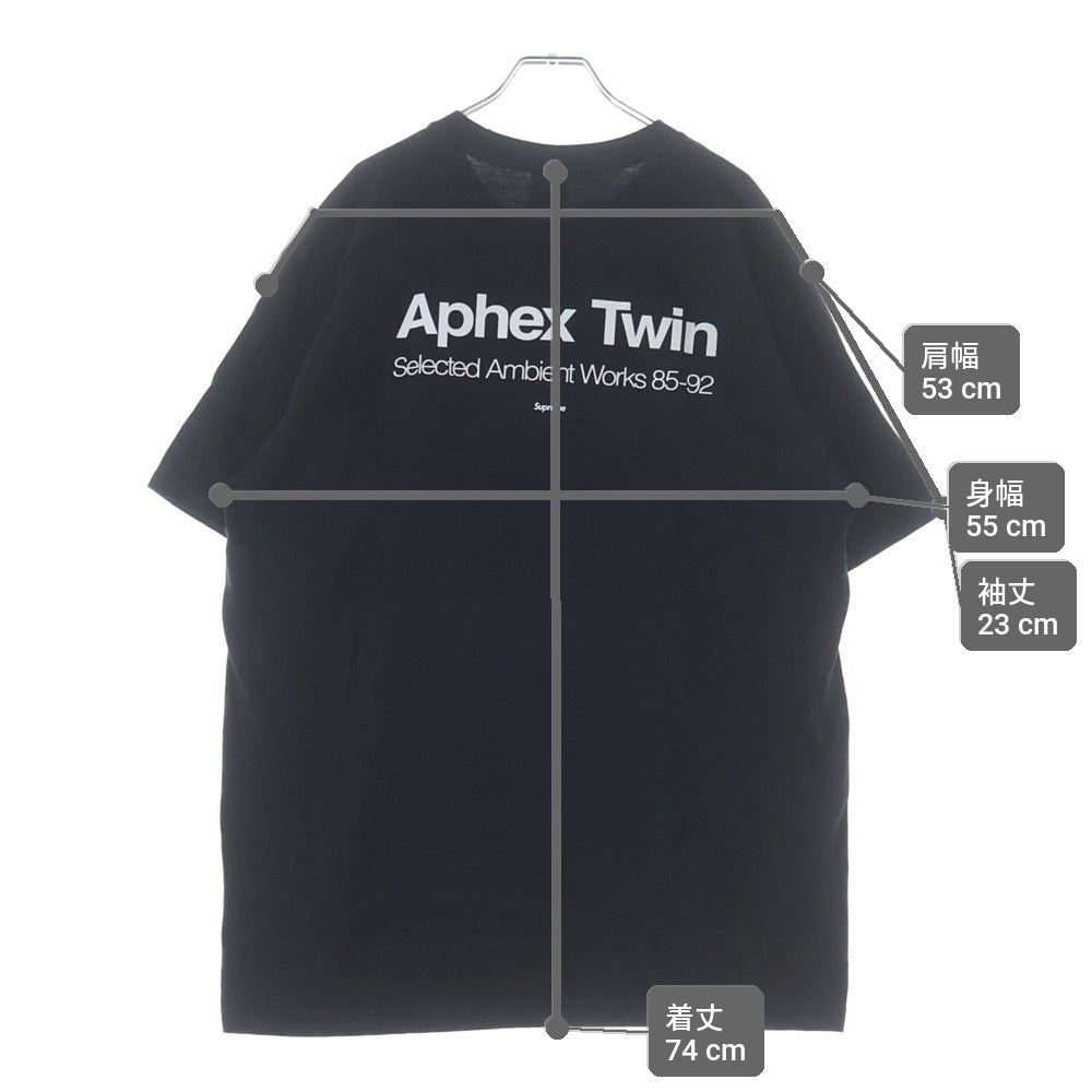 SUPREME(シュプリーム) 25SS Aphex Twin Ambient Works Tee エイフェックス ツイン アンビエントワークス プリント クルーネック 半袖Tシャツ カットソー ブラック