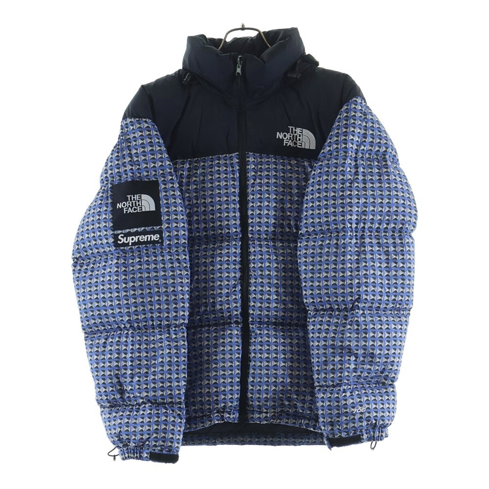 SUPREME(シュプリーム) ×21SS THE NORTH FACE STUDDED NUPTSE ノースフェイス スタッズヌプシ ダウンジャケット ブルー ND421001
