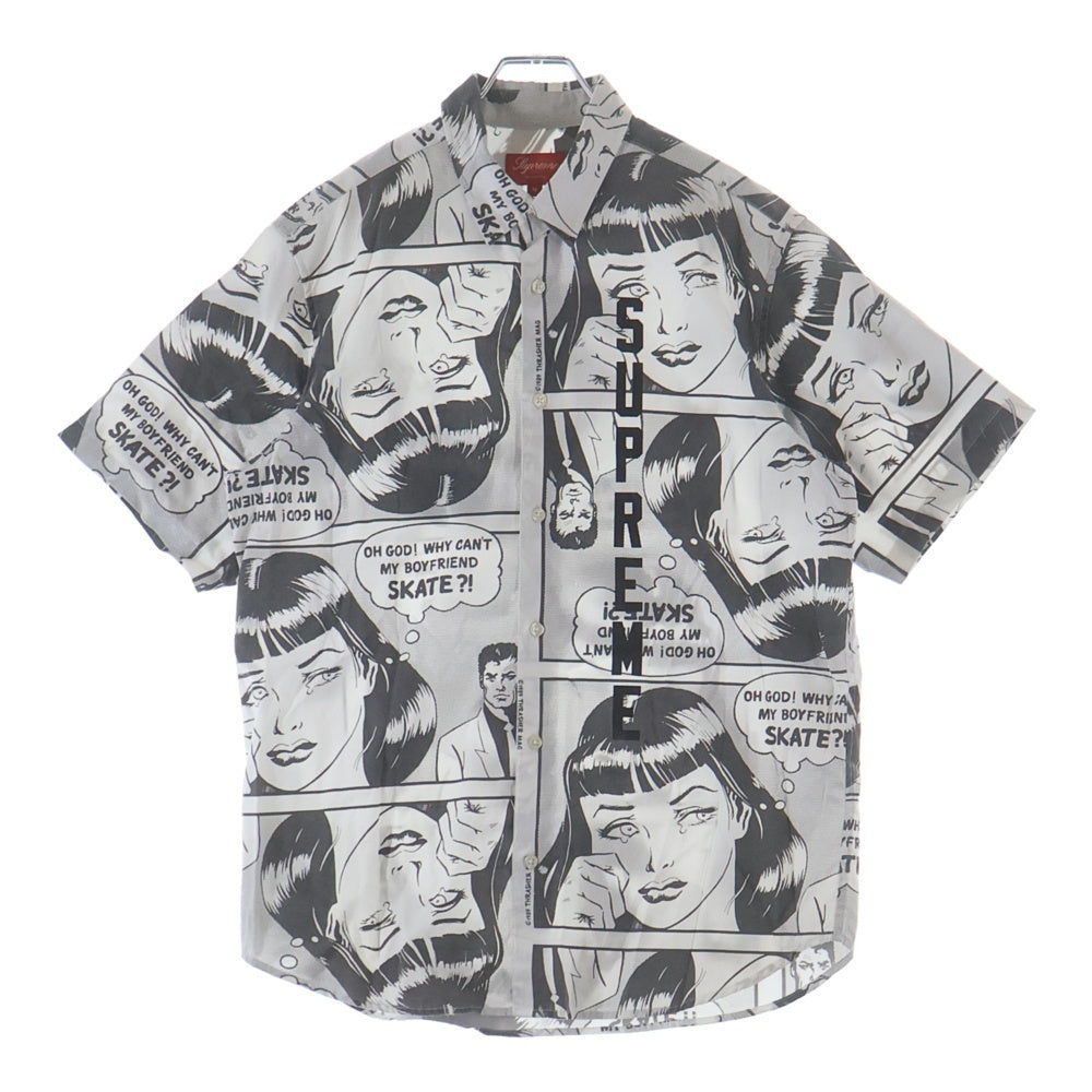 SUPREME(シュプリーム) 17SS ×THRASHER Boyfriend S/S Shirt ×スラッシャー ボーイフレンド 半袖シャツ ブラック/ホワイト
