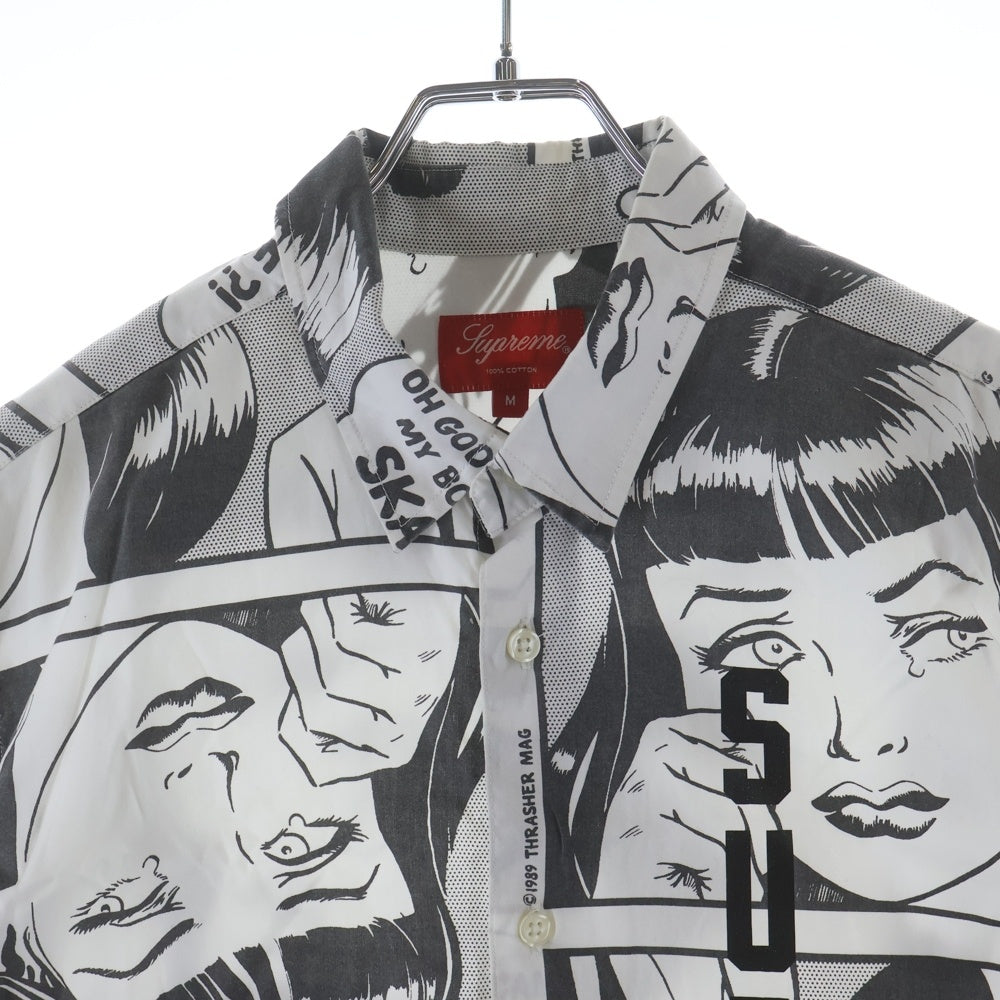 SUPREME(シュプリーム) 17SS ×THRASHER Boyfriend S/S Shirt ×スラッシャー ボーイフレンド 半袖シャツ ブラック/ホワイト