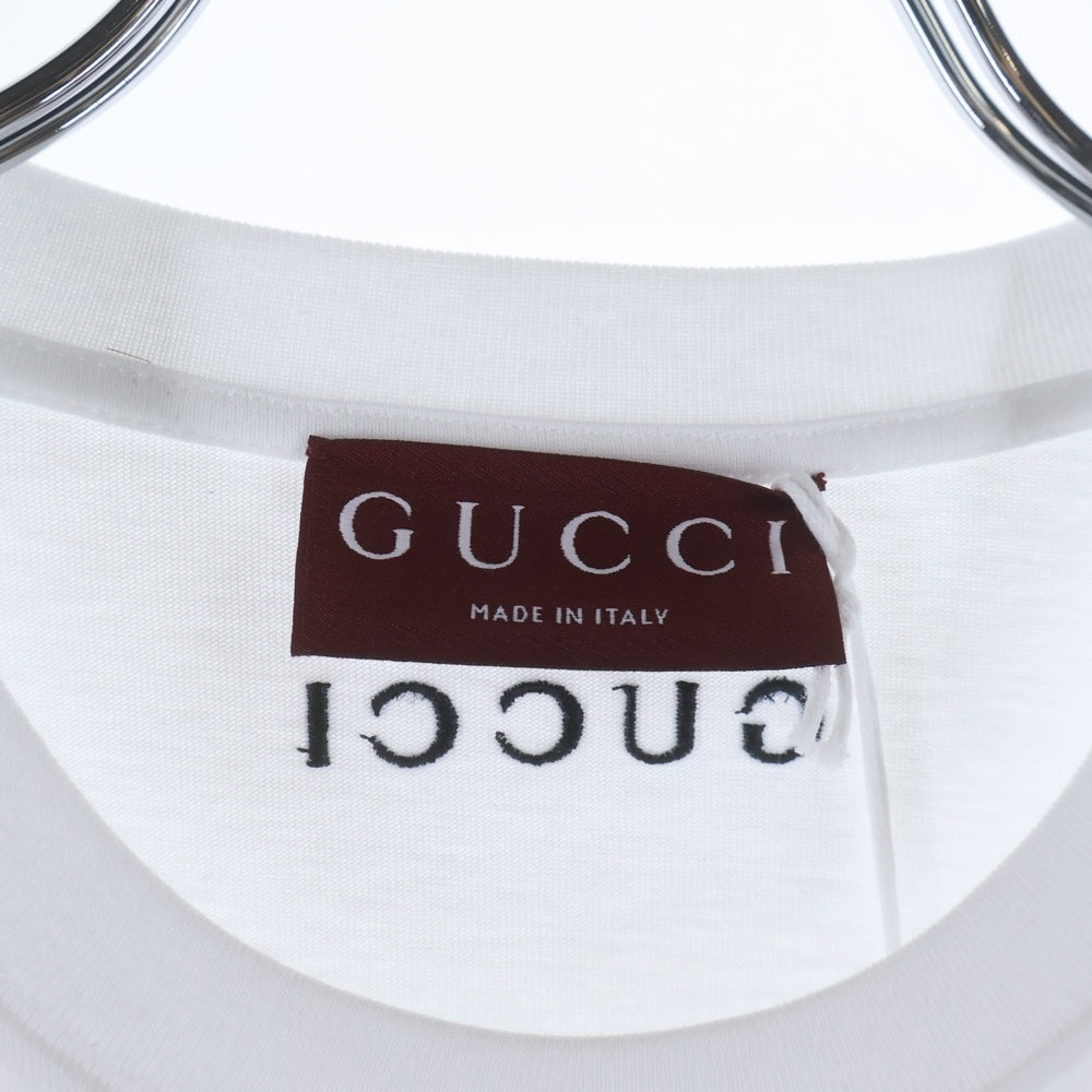 GUCCI(グッチ) x Higuchi Yuko Cotton Jersey T-shirt ヒグチユウコ 刺繍プリント 半袖Tシャツ カットソー ホワイト 855021
