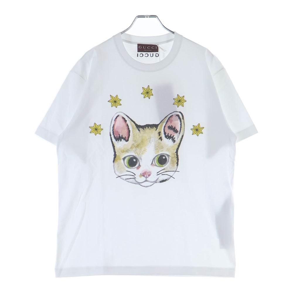 GUCCI(グッチ) x Higuchi Yuko Cotton Jersey T-shirt ヒグチユウコ 刺繍プリント 半袖Tシャツ カットソー ホワイト 855021