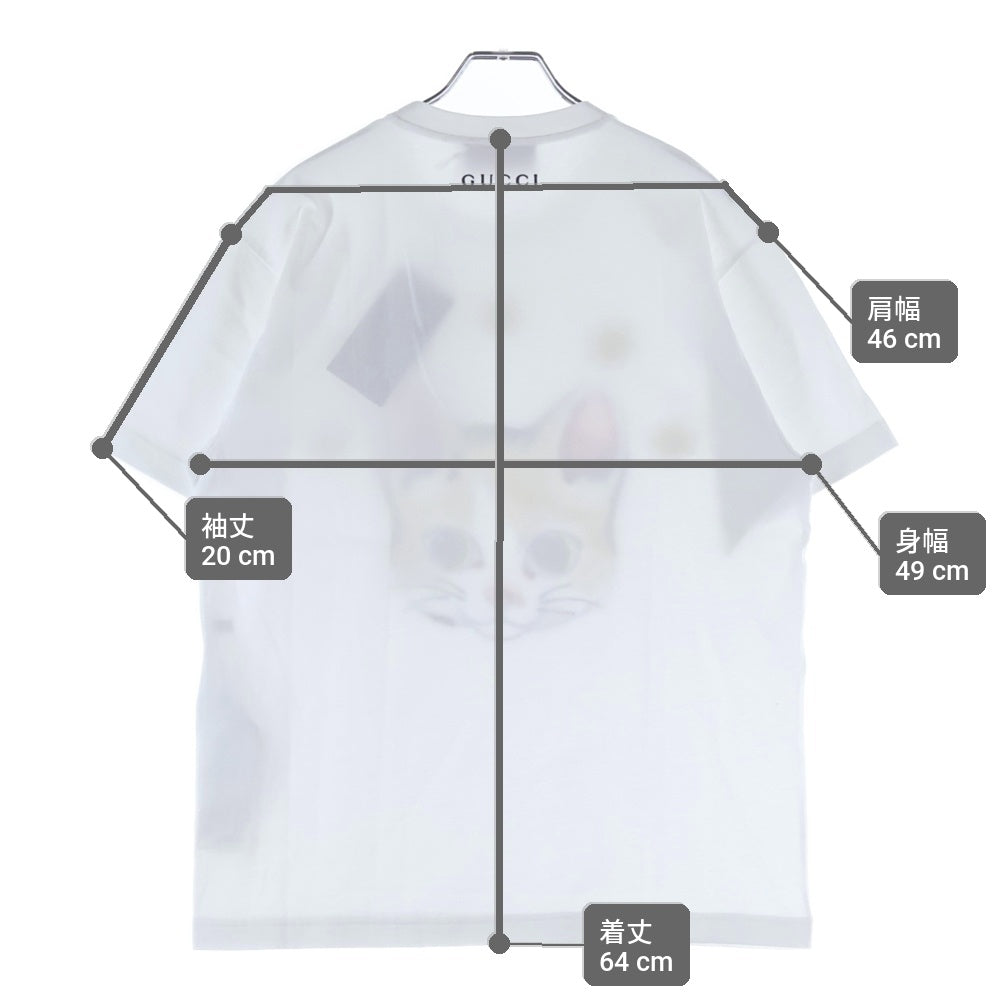 GUCCI(グッチ) x Higuchi Yuko Cotton Jersey T-shirt ヒグチユウコ 刺繍プリント 半袖Tシャツ カットソー ホワイト 855021