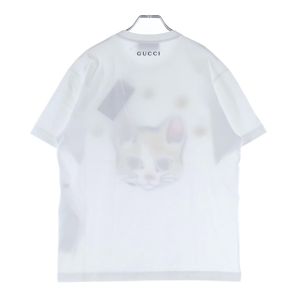 GUCCI(グッチ) x Higuchi Yuko Cotton Jersey T-shirt ヒグチユウコ 刺繍プリント 半袖Tシャツ カットソー ホワイト 855021