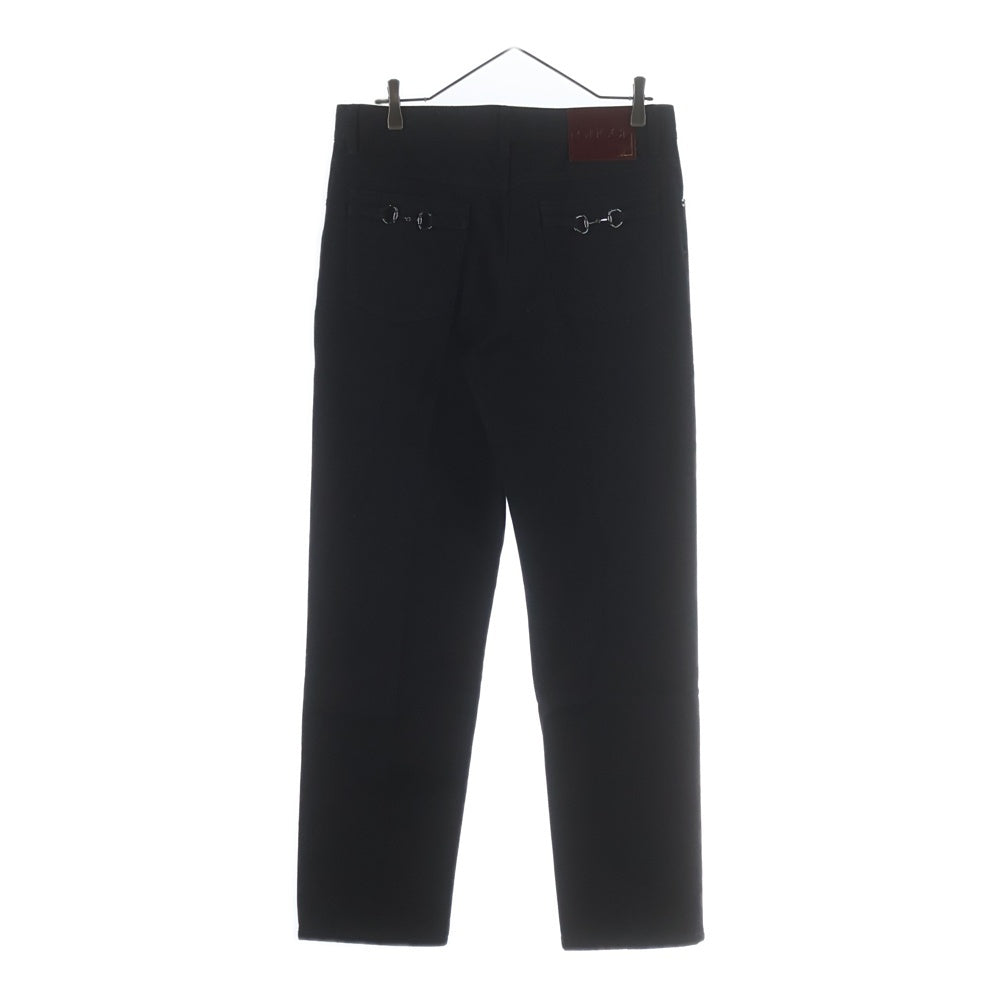 GUCCI(グッチ) ホースビット スリム デニムパンツ ブラック 835215 XDDCD