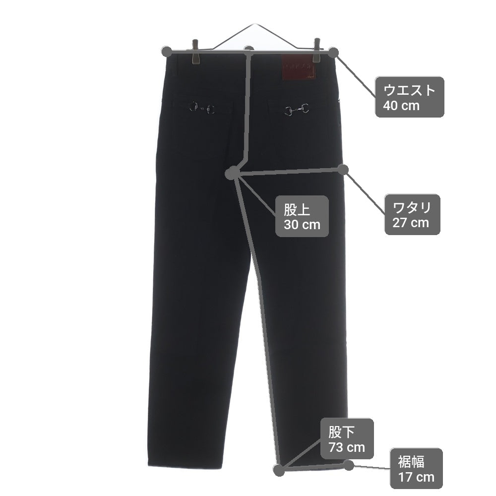 GUCCI(グッチ) ホースビット スリム デニムパンツ ブラック 835215 XDDCD